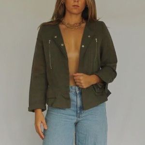 Green Claudie Pierlot Utility Jacket